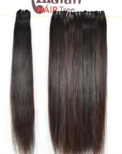 100% Cheveux Humains Indiens, Extensions de Cheveux Lisses et Soyeux, Vente en Gros, Couleur Noire, Vierge, Double Trame, Cuticules Alignées, Remy Naturel - Product Image 5