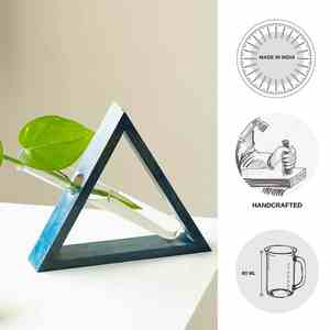 Maceta/jarrón de mesa de tubo de ensayo azul de 8 pulgadas para decoración del hogar - Product Image 5