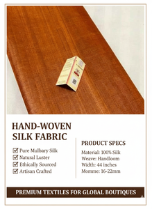 Pure Mulberry Hand Woven Brocade <b>Silk</b> <b>Fabric</b> Dyed <b>100</b>% Organic Natural Luster Boutique Dressmaking Bridal Luxury Saree Wholesale - Product Image 6