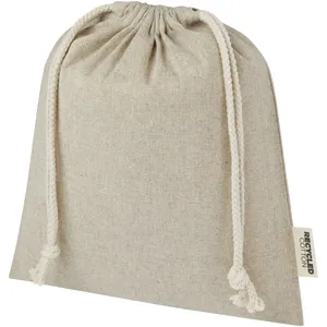 กระเป๋าผ้าฝ้ายรีไซเคิล Pheebs แบบเชือกรูด สำหรับโปรโมชั่นและกิจกรรมกีฬา - Product Image 1