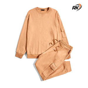 Dernier ensemble de deux pièces de haute qualité pour hommes survêtement sur mesure avec poche au cou pour la gym, le jogging, les vêtements de sport d'hiver, la vente en gros - Product Image 2