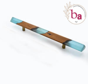 Poignée de porte en résine bleue faite à la main poignées d'armoire à tiroirs en métal pour cuisine salle de bain utilisation pour l'école d'entrepôt en plein air - Product Image 2