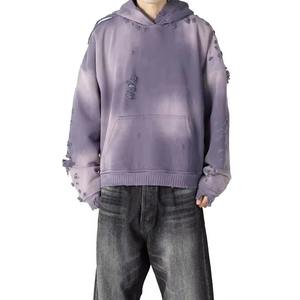 เสื้อฮู้ดดี้สไตล์ดิสเทรสแบบใหม่ล่าสุด ออกแบบโลโก้เองได้ เสื้อฮู้ดดี้ดิสเทรสขายดีที่สุด ผลิตจากผ้าฝ้าย - Product Image 1