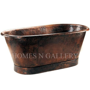 อ่างอาบน้ำแฟนซีมาตรฐานทองแดงโลหะทองแดงทำมือดีไซน์ใหม่ - Product Image 6