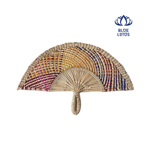 Luxury Handmade Seagrass Hand Fan Eco Friendly Natural Woven Fan for <b>Gift</b> and Decoration - Product Image 1