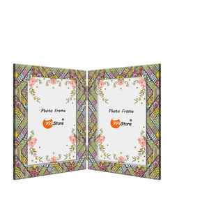 Cadre photo classique en incrustation d'os avec cadre fait main à motif détaillé pour albums photo et accessoires de salon et de chambre à coucher - Product Image 2