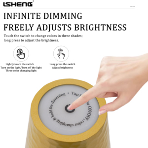 Đèn bàn <span class=keywords><strong>LED</strong></span> sắt cao cấp, sạc lại được, thân thiện với môi trường, thiết kế đơn giản, đèn ngủ/bàn làm việc, 3 màu, điều chỉnh độ sáng không cấp độ, chức năng nhớ, thiết kế hiện đại - Product Image 6