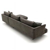 Canapé modulaire sectionnel Bergère moderne avec chaise longue |   Canapé en L contemporain à profil bas et rembourré
