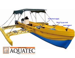 Bateau touristique Jukung JK6398 fabriqué en polyéthylène haute densité (HDPE), capacité 6 personnes - Product Image 1