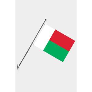 Ensemble de mât de drapeau télescopique mural pour drapeaux et bannières, fabriqué en polyester durable avec des graphiques imprimés numériquement - Product Image 1