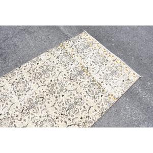 พรมวินเทจ ขนาด 3.37x6.9 ฟุต พรมตกแต่ง สีขาวดำ ทำจากขนสัตว์ - Product Image 5