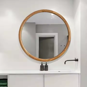 New Design Design & Crafted Wall <b>Mirrors</b> Home Decor Modern Modern <b>Round</b> <b>Wooden</b> <b>Frame</b> by Azora Industries - Product Image 3