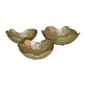 Juego de 3 cuencos antiguos para servir, metal puro de primera calidad para decoración de mesa de cocina, material extra grande embalado en cartón - Product Image 1