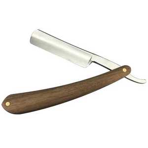 มีดโกนหนวดตรงด้ามจับไม้มีดโกนสแตนเลสสำหรับผู้ชาย - Product Image 4