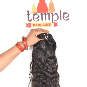 Venta al por mayor Virgin bundle indio color natural negro mujeres cutícula máquina alineada doble trama onda profunda cabello humano sin procesar - Product Image 4