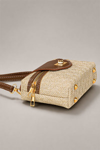 Custom Logo Women's Woven Canvas <b>Vanity</b> <b>Case</b> Bag OEM Zipper Waterproof Top Handle Casual Tote ODM Private Label Manufacturer - Product Image 4