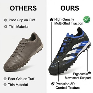 Chaussures de football imperméables du fabricant, <span class=keywords><strong>crampons</strong></span> de football à <span class=keywords><strong>crampons</strong></span> MG pour terrain synthétique, entraînement extérieur, vente en gros - Product Image 3