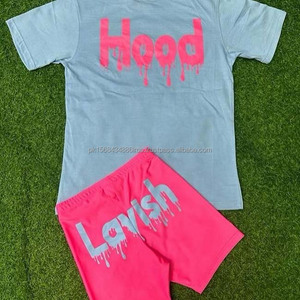 Men's High Street Casual Spring Lightweight Breathable 100% Organic Cotton Short Sleeve T-shirt and Shorts <b>Set</b> Quick Dry - Product Image 4