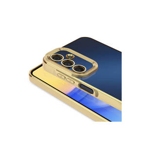 Coque en silicone liquide ASMA Omega Rose Gold pour Samsung Galaxy A25, A34 et A53 avec protection de l'appareil photo et découpe de logo - Product Image 3