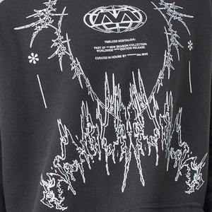 เสื้อมีฮู้ดผ้าฟลีซระบายอากาศได้ดีสำหรับผู้ชายเสื้อฮู้ดซักแบบสวมหัวโอเวอร์ไซส์สไตล์วินเทจ500Gsm ลายพิมพ์สีทึบสำหรับฤดูหนาว - Product Image 4