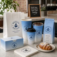 AT PACK Fournisseur Unique d'Emballages pour Café : Gobelets en Papier Dégradé Personnalisés, Sacs à Café, Boîtes, Serviettes et Fournitures de Café à Emporter