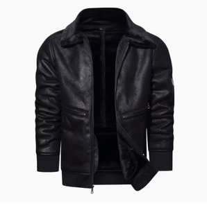 Chaqueta de cuero de diseño personalizado para hombre estilo de moda chaqueta de cuero profesional de alta calidad al por mayor para hombre - Product Image 2
