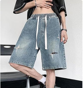 Nouvelle tendance : Shorts en jean personnalisés pour hommes, vêtements décontractés, shorts en jean personnalisés avec logo et emballage sur mesure - Product Image 4