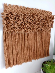 Decoración de Pared de Macramé Marrón, Arte de Pared Perfecto para Decoración del Hogar, Sala de Estar, Dormitorio y Estilo de Habitación Personal, de la India - Product Image 3