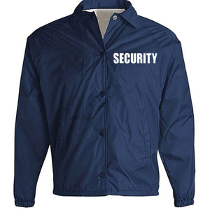 เสื้อแจ็คเก็ตกันลมพิมพ์โลโก้ตามสั่ง สีดำและสีน้ำเงิน เสื้อแจ็คเก็ตกันน้ำสำหรับฤดูร้อนสำหรับเจ้าหน้าที่รักษาความปลอดภัย - Product Image 2