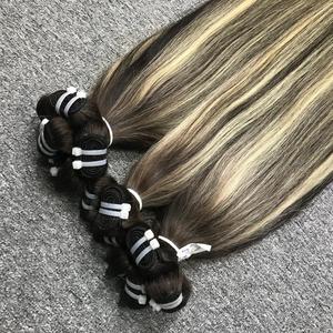 Extensiones de cabello humano alineadas con cutícula Remy VIP Colorido Piano Highlight Bundles Fábrica Precio al por mayor - Product Image 2