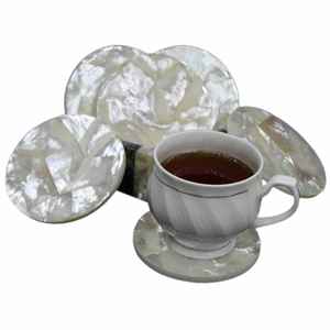 2025 nuevo diseño Mother of Pearl Drink Coaster Set rústico Mother of Pearl Serving Coaster Design Drink Coasters Set - Product Image 1