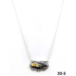 Collier style Southwest en turquoise et argent sterling, motif fleur et chiffres serti clos, chaîne à maillons, bijoux religieux - Product Image 6
