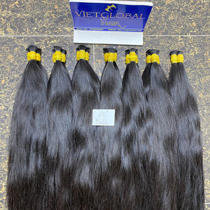 Venta de hasta 5% de cabello humano vietnamita crudo Color Natural Extensiones de cabello a granel liso natural Cutícula alineada Kinmade en Vietnam - Product Image 1