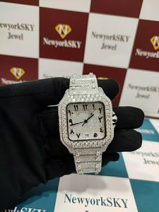 นาฬิกาสุดหรู40มม. VVS Moissanite ประดับเพชรนาฬิกากลไกอัตโนมัติสไตล์ฮิปฮอปจากผู้ผลิตรายใหญ่ราคาขายส่งในอินเดีย - Product Image 2