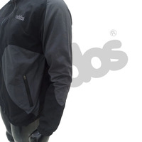 Veste de pluie décontractée pour homme, imperméable, respirante, en polyester, coupe-vent, avec fermeture éclair, imprimée, poches, prix de gros