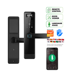 Serrure intelligente automatique Wifi Tuya LPL010, sécurité domestique, télécommande, mot de passe, reconnaissance d'empreintes digitales, reconnaissance faciale, télécommande - Product Image 5