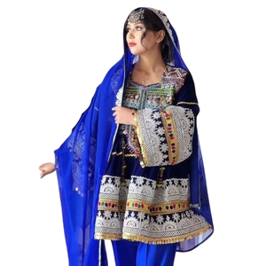 100% alta calidad afgano Kuchi Tribal Vintage vestidos Casual boda fiesta desgaste afgano de talla grande ropa de manga larga mujeres - Product Image 3