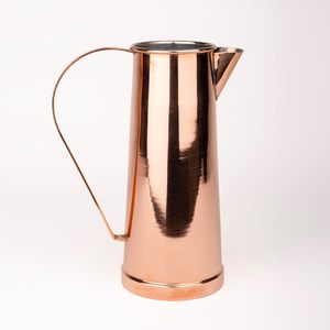 Pichet en cuivre pur pour bienfaits ayurvédiques pour la santé Pichet à eau en cuivre fabriqué à la main de 1.5 litres avec couvercle assorti Ayurveda Health - Product Image 5