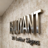 Letrero de Pared con Logotipo de Empresa 3D Personalizado, Letrero Exterior 3D con Letras de Canal para Publicidad Comercial