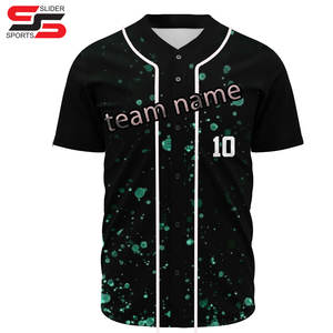 Ensembles d'uniformes de baseball sublimés Chemises de baseball en maille solide pour hommes Maillot de softball personnalisé avec broderie cousue et logo imprimé - Product Image 4