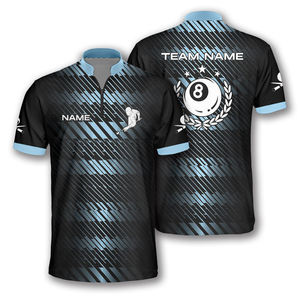 Camiseta de Billar con Cierre, Personalizada, de Secado Rápido y Transpirable - Product Image 1