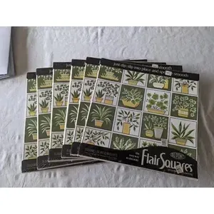 Lote de 6 cuadrados de estilo vintage, azulejos de ladrillo refractario de diseño francés europeo, bordes de parquet con acabado brillante para uso en paredes interiores - Product Image 1