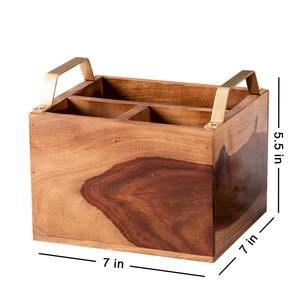 Accessoires décoratifs de boîte de table de porte-couverts en bois de vaisselle de cuisine à forte demande - Product Image 1