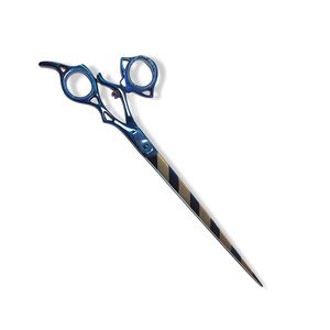 Ciseaux de toilettage pour animaux de compagnie en acier inoxydable à revêtement de couleur personnalisée anneau réglable avec lame de coupe de poils d'animaux pointue outil de beauté - Product Image 2