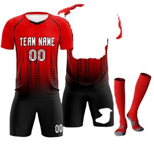 ชุดยูนิฟอร์มฟุตบอลพิมพ์ลายแบบรีดร้อน คอลเลคชั่นใหม่ 100% โพลีเอสเตอร์ ชุดกีฬาผู้ชายสำหรับเล่นฟุตบอล - Product Image 1