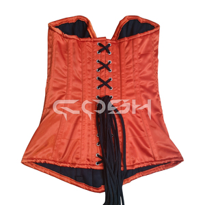 Fabricant en gros de corsets en satin rouge sur mesure OEM/ODM en provenance du Pakistan - Product Image 6