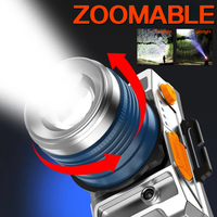Puissant USB Zoom Phare Capteur De Mouvement Led Rechargeable Camping Étanche T6 Induction LED Phare