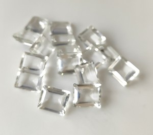 Natural Crystal <b>Clear</b> Quartz Octagon <b>Rose</b> Cut Flat Back Loose Gemstones 3x5mm-20x30mm Jewelry Making Wholesale Price - Product Image 5