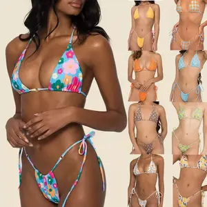 High Quality Womens Swimsuits 2 Pcs Brazilian Top Thong Bikini Set Bathing Suits for Women