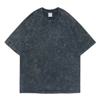 T-shirt Homme Oversize Uni Shaka Wear en Gros – Été, Délavé à l'Acide, Imprimé Numérique, 180 g/m², Grammage Lourd, Vintage, Écologique, Séchage Rapide